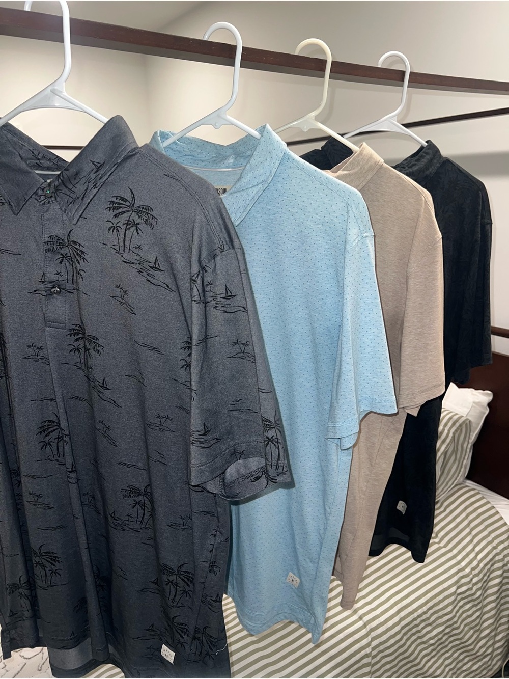 Linksoul Men's Polo Bundle x3 - Light Blue, Charcoal, Black